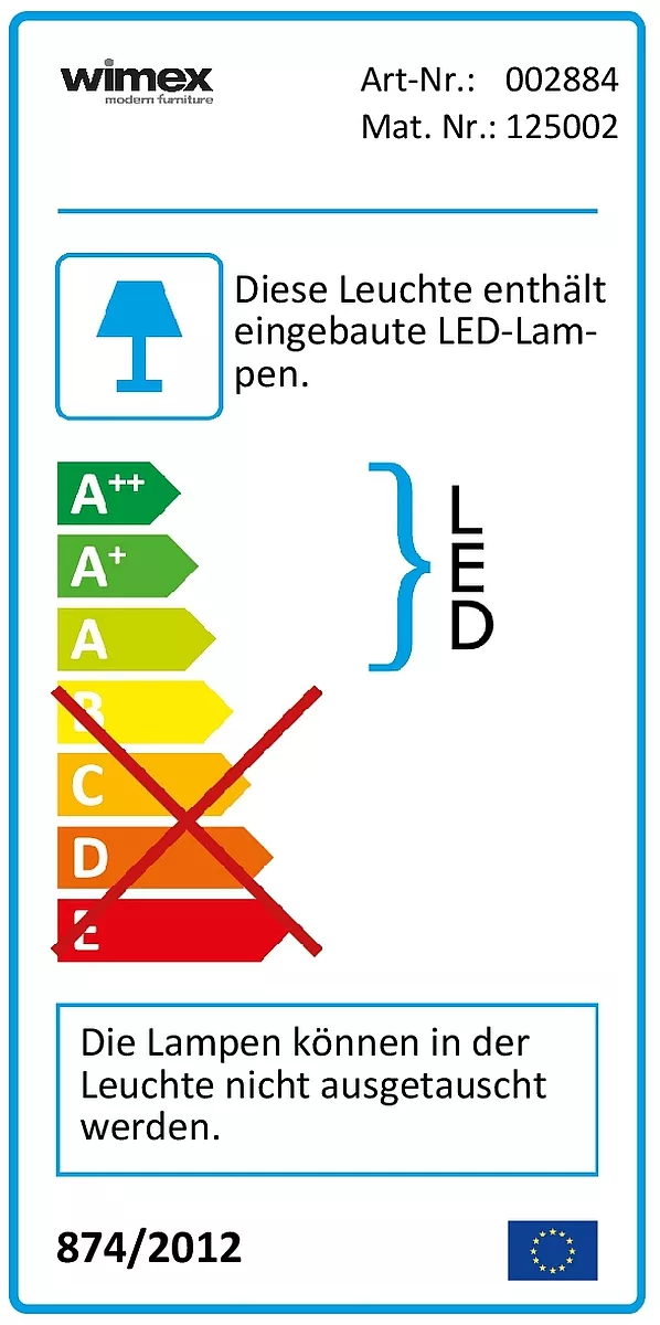 Éclairage pour armoire par lot de 2 884