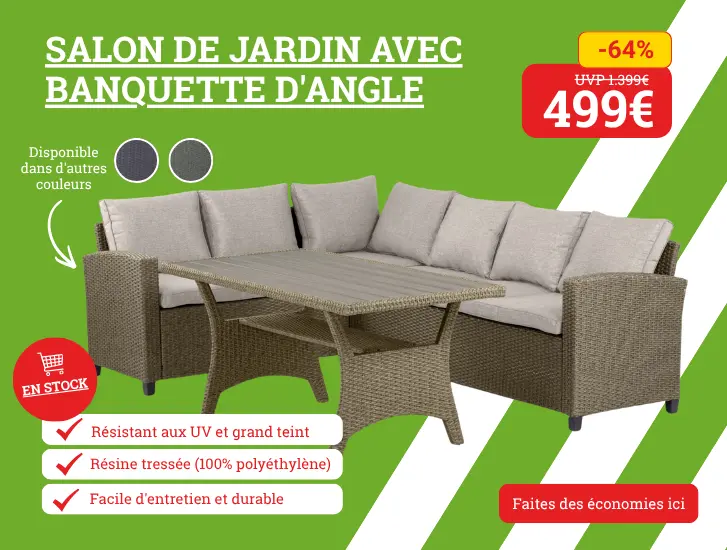 Prix imbattable ! Ensemble de bancs d'angle de jardin. Découvrez-le ici>