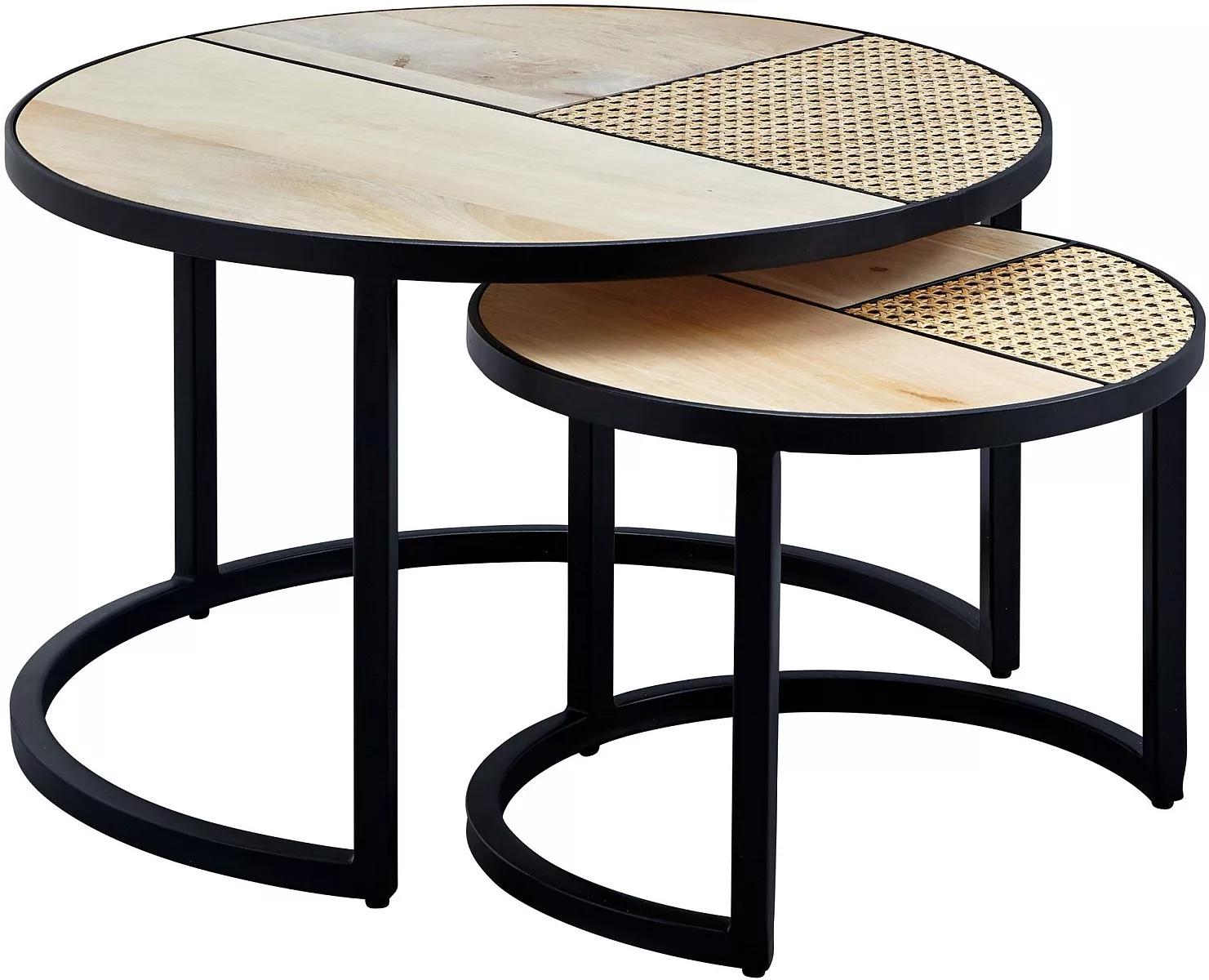 Lot de 2 tables gigognes LAMPANG