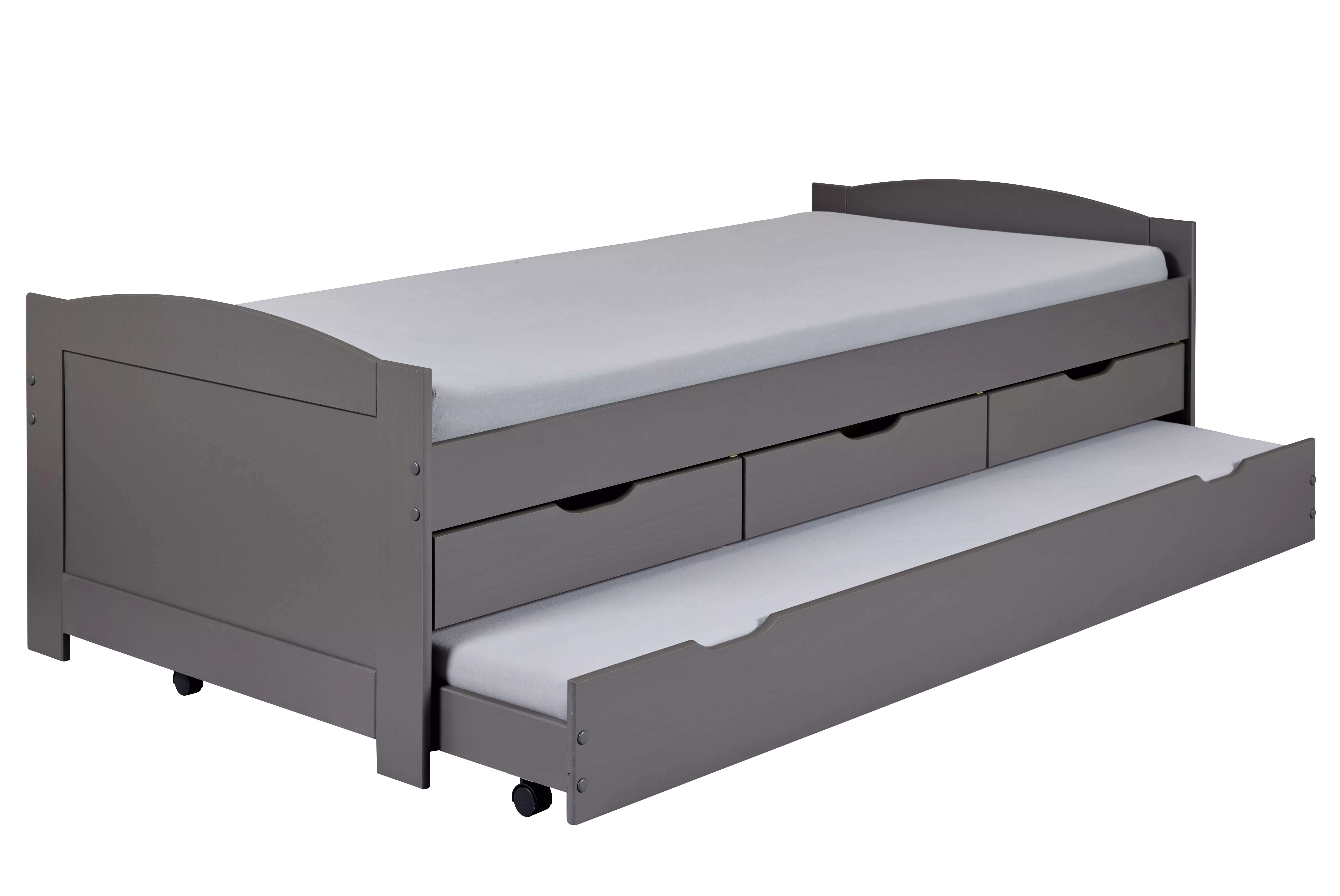 Lit gigogne avec rangement 90 x 200 cm LENA