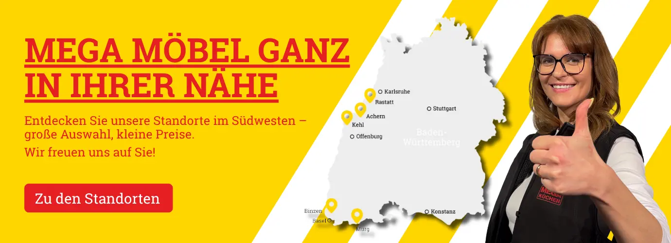 Mega Möbel tout près de chez vous. Découvrez nos magasins dans le sud-ouest : un vaste choix à des prix imbattables. Nous vous attendons avec impatience ! Voir les magasins >