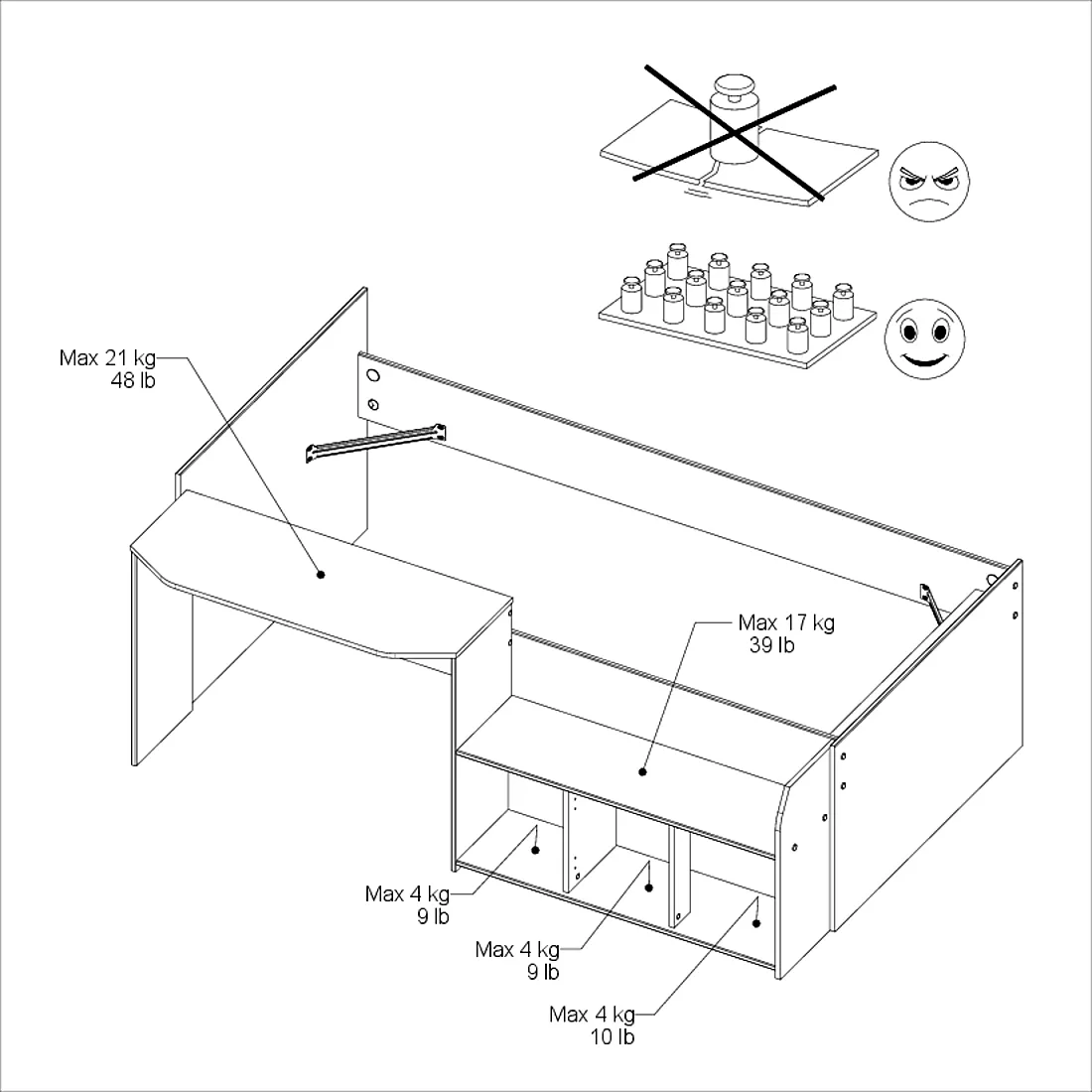 Lit mezzanine JADE 1