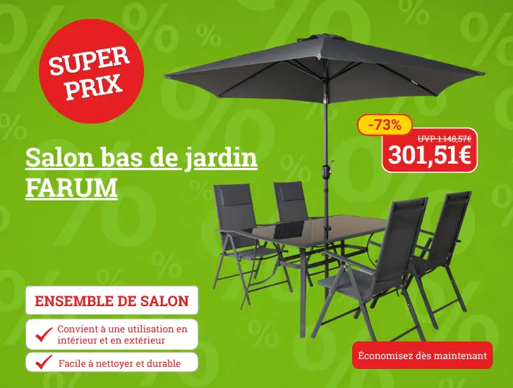 Faites des économies MEGA dès maintenant ! Ensemble de salon FARUM