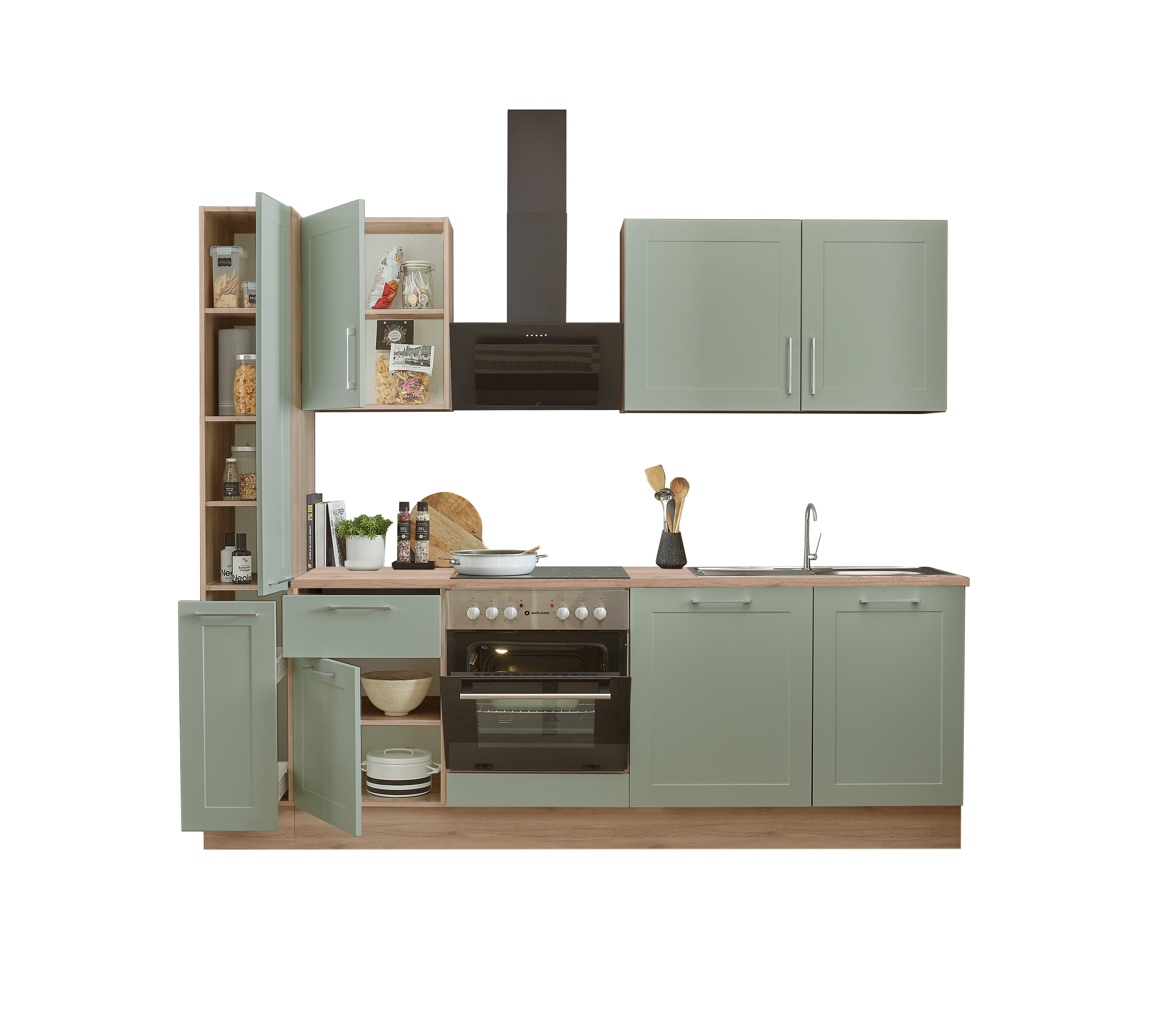 Bloc cuisine avec électroménager HASTINGS (bloc cuisine - armoire coulissante) II