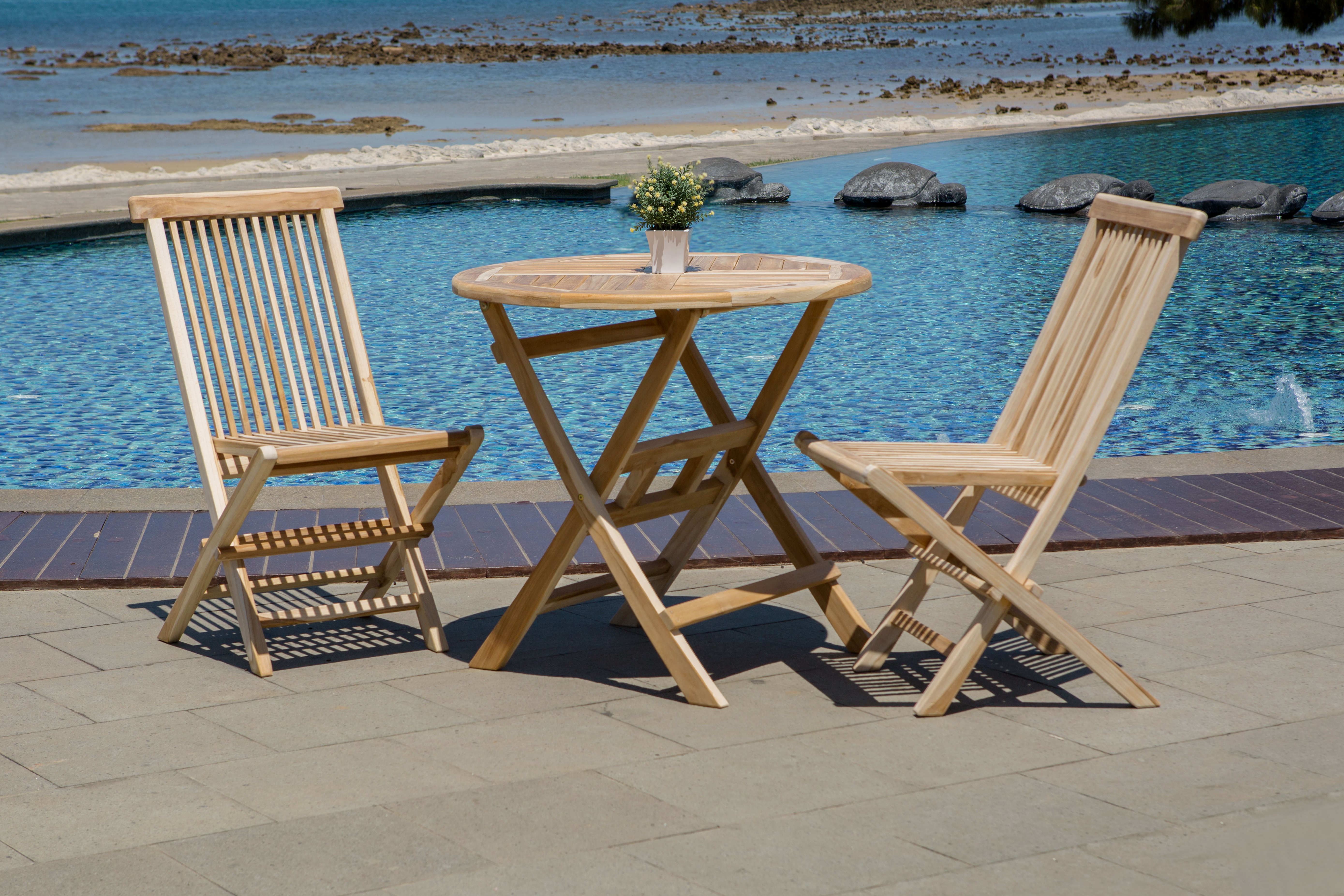 Lot de 2 chaises de jardin COURCELLES Lot de 2 chaises de jardin COURCELLES