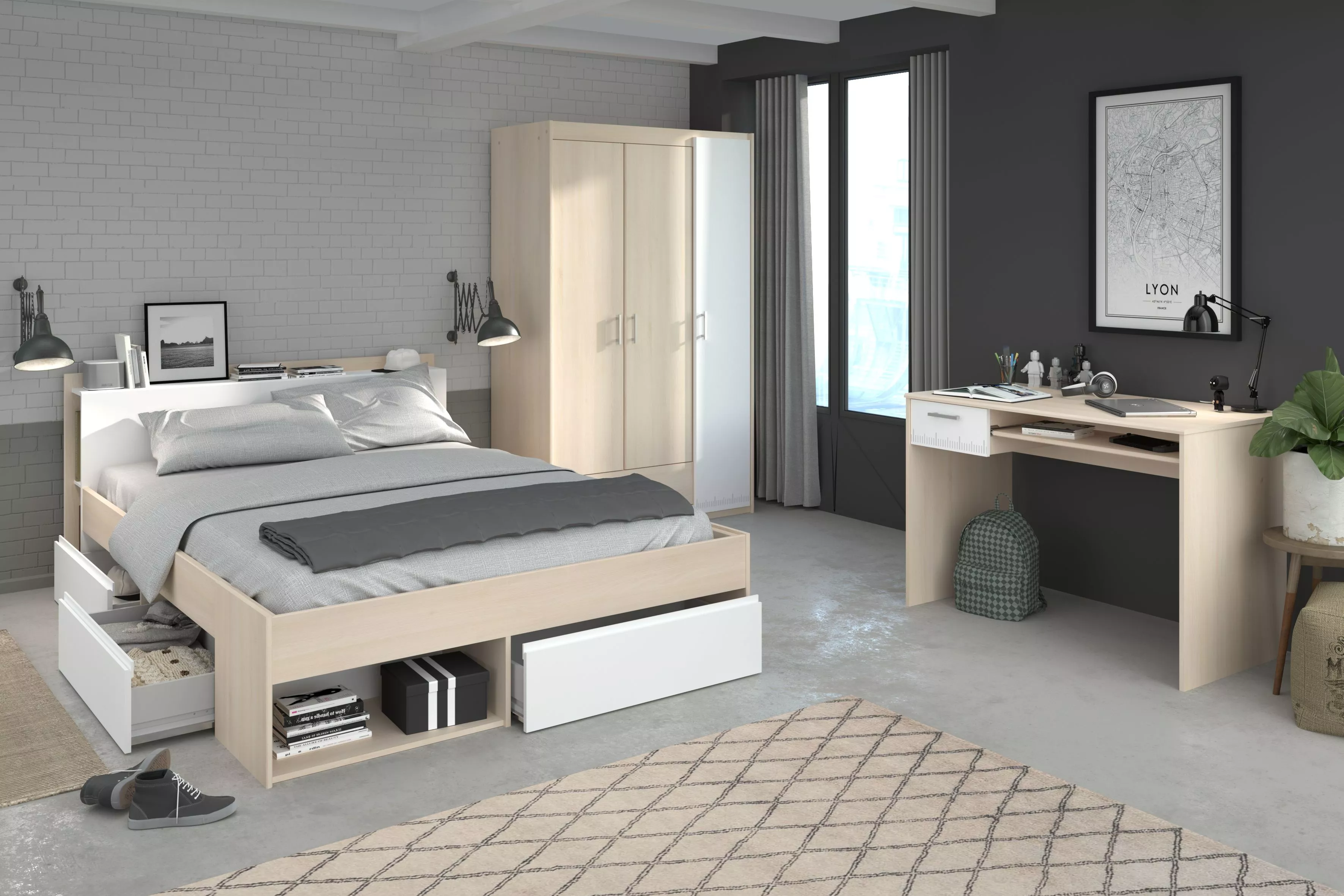 Chambre à coucher 3 éléments MOST 73