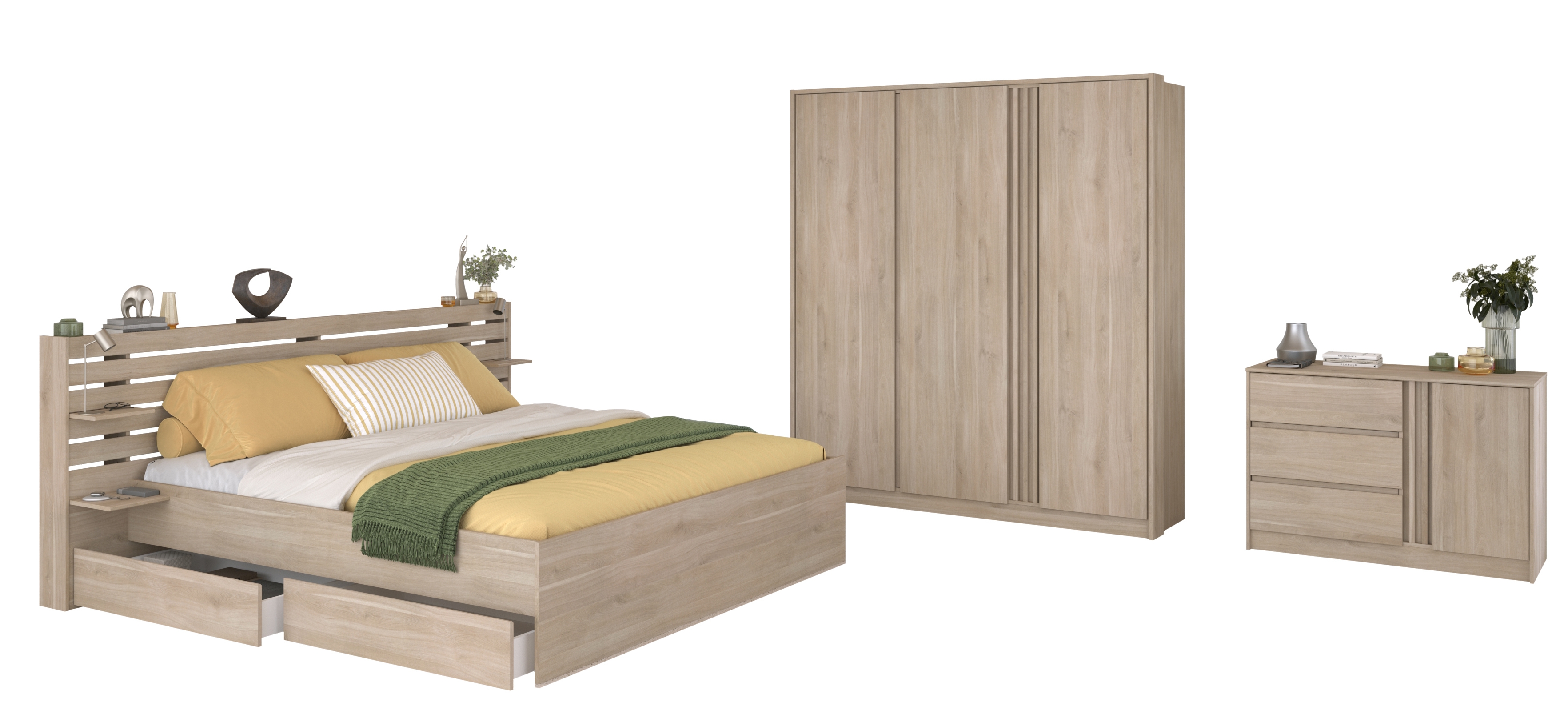 Chambre à coucher 3 éléments MIAMI 22 Chambre à coucher 3 éléments MIAMI 22