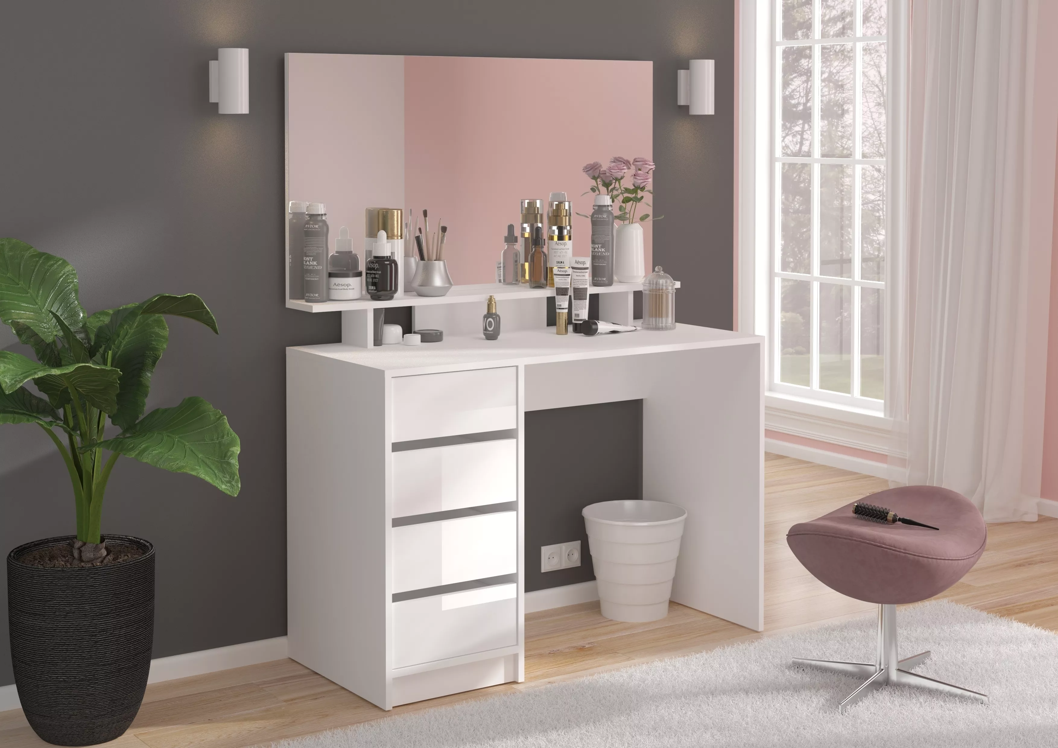 Rehausse miroir pour coiffeuse GONDER