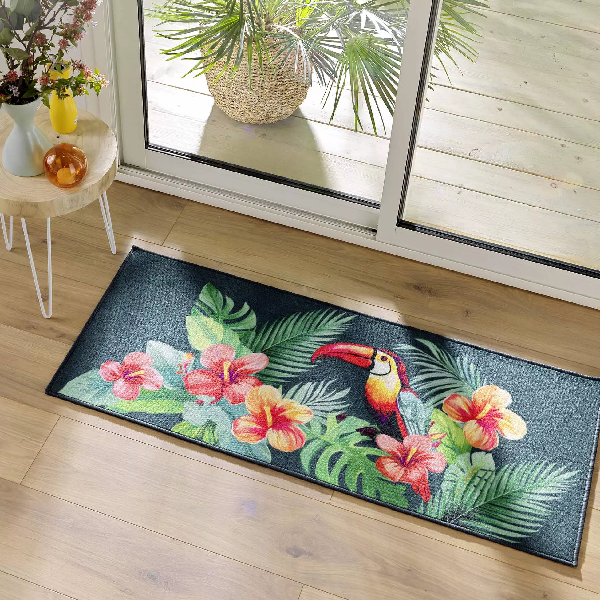 Tapis anti-salissures toucan 50x120cm MOOREA