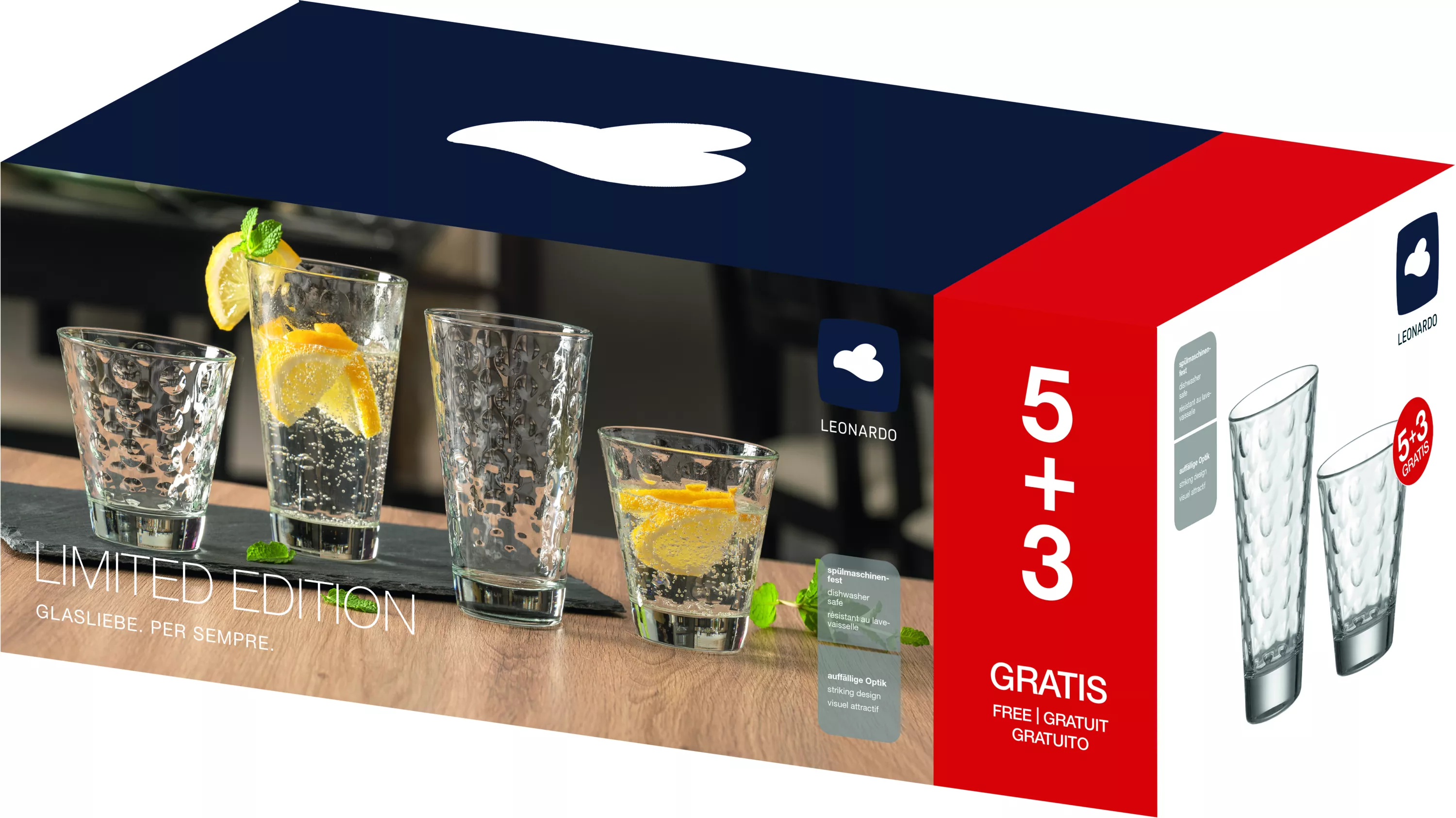 Lot de 8 verres Leonardo OPTIC