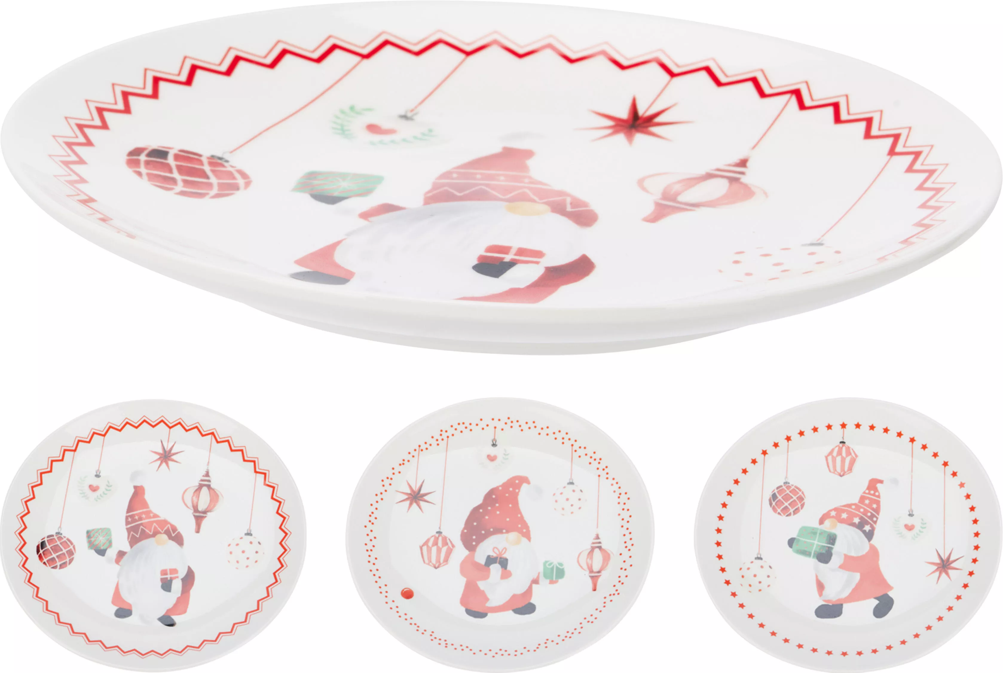 Assiette à dessert motif lutin CHRISTMAS