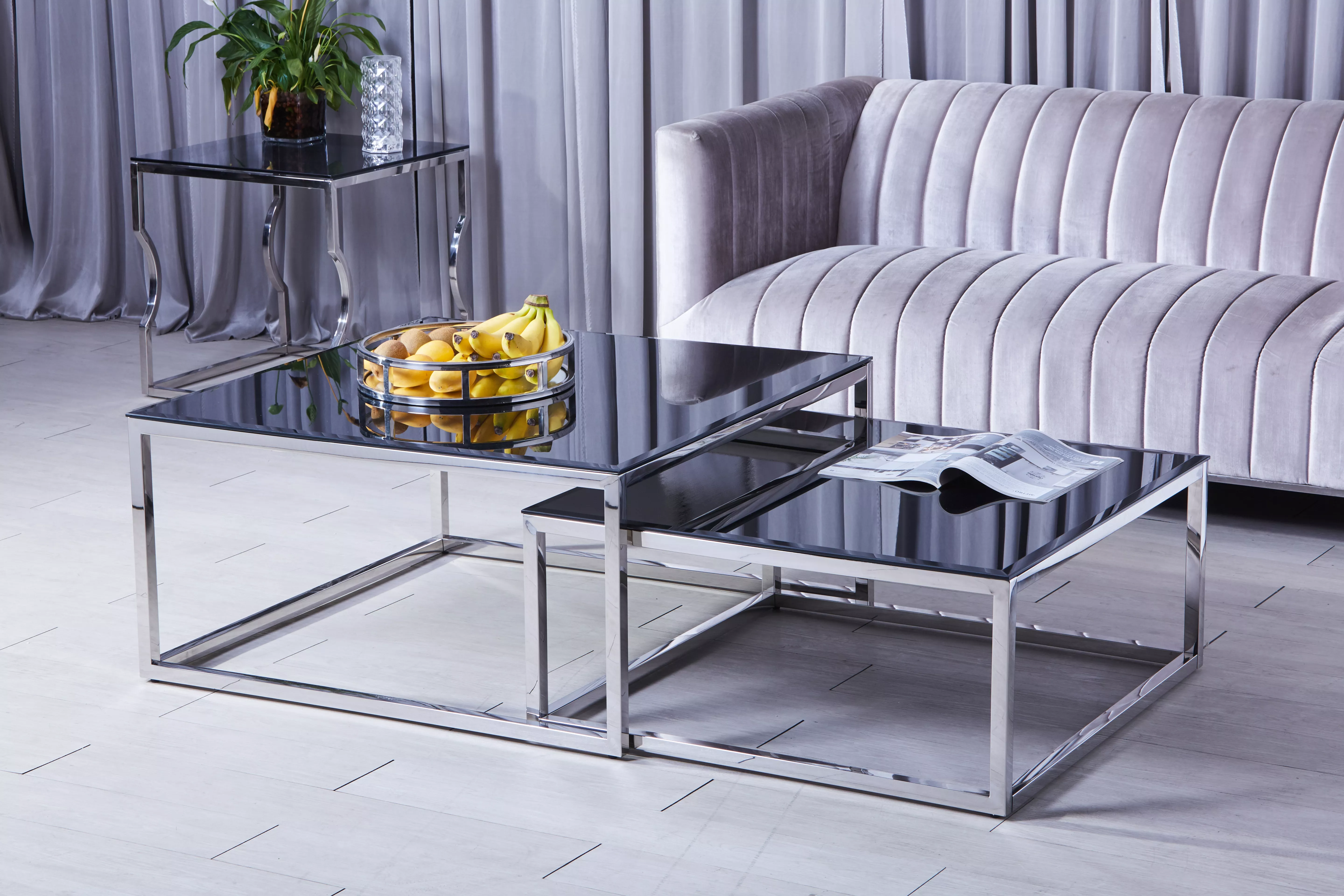 Lot de 2 tables gigognes C89S