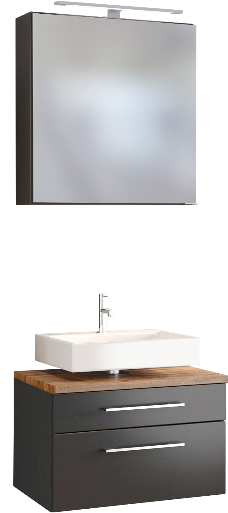 Meuble sous vasque 60 avec armoire de toilette DAVOS Meuble sous vasque 60 avec armoire de toilette DAVOS