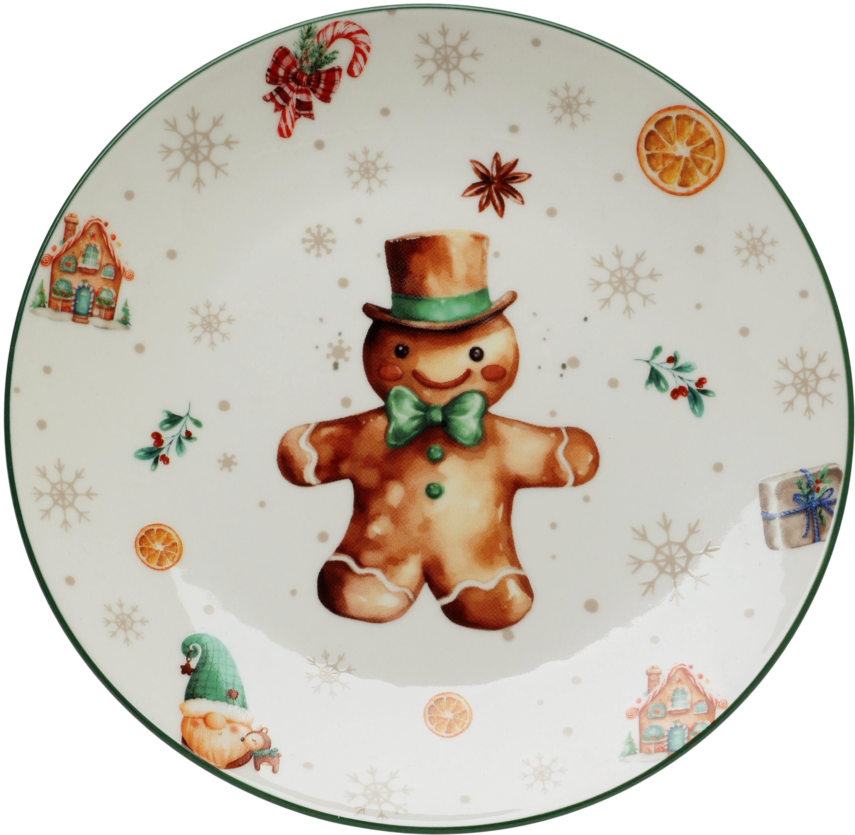 Assiette bonhomme de pain d'épices CHRISTMAS Assiette bonhomme de pain d'épices CHRISTMAS