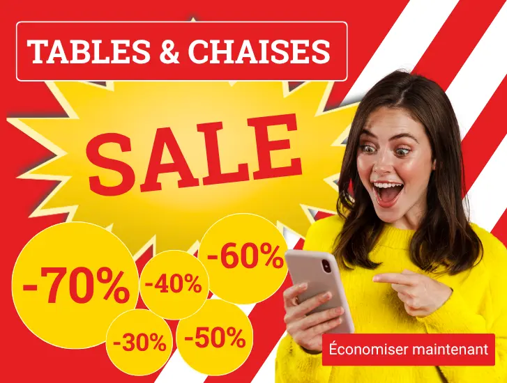 Tables et chaises jusqu'à 70 % de réduction ! Économisez dès maintenant >
