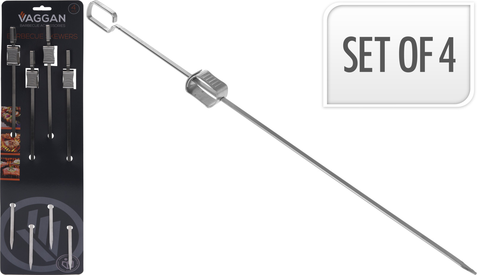 Lot de 4 brochettes KITCHEN