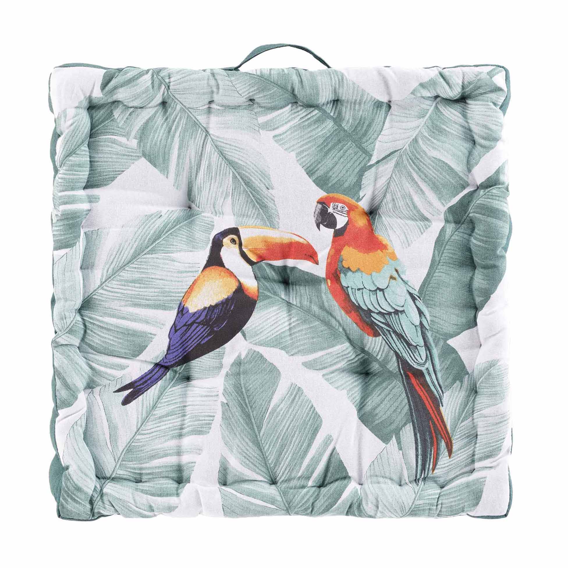 Coussin de sol perroquets OUTDOOR