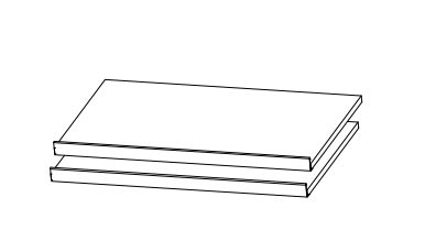 Lot de 2 tablettes pour chaussures A0033.9FG2 Lot de 2 tablettes pour chaussures A0033.9FG2