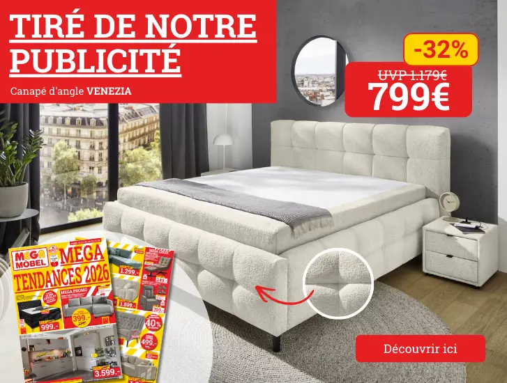 Prix MEGA ! Lit rembourré LUCY