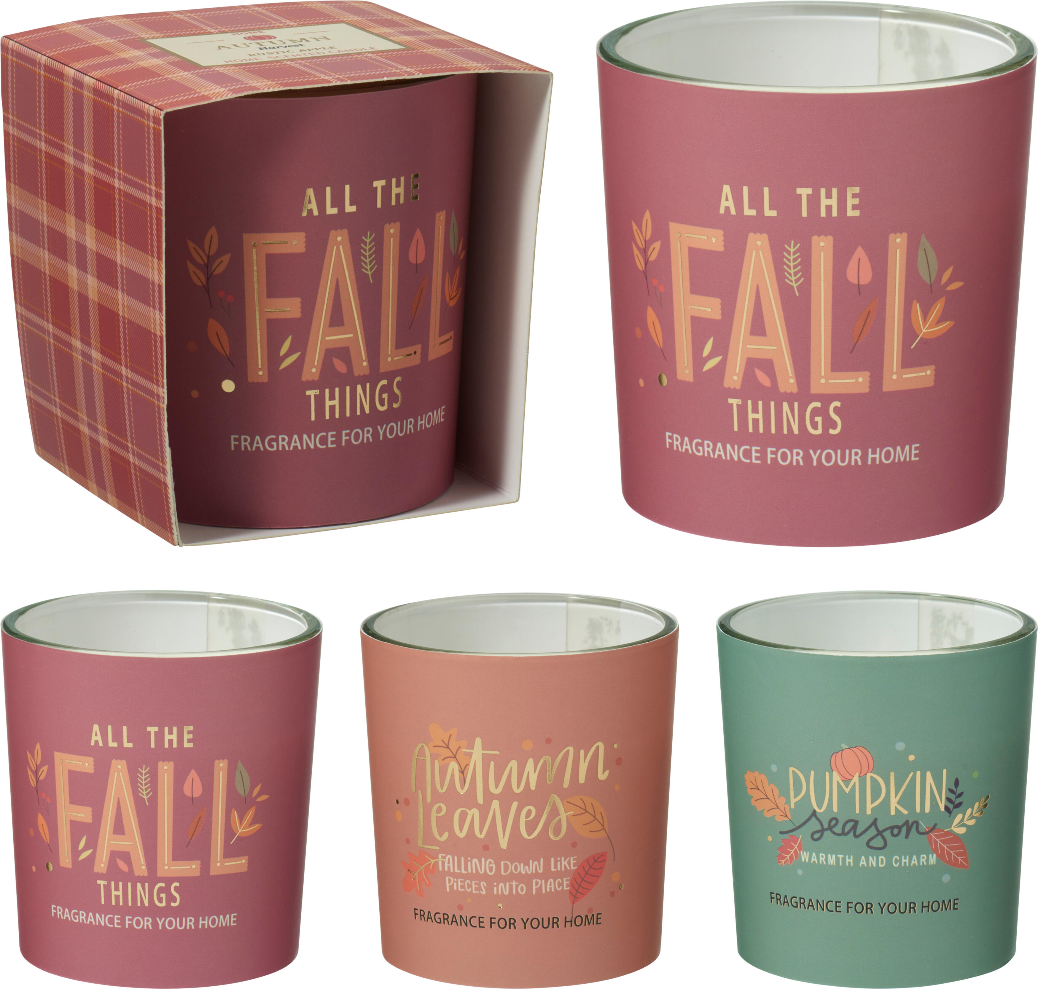 Bougie dans pot en verre HERBST Bougie dans pot en verre HERBST