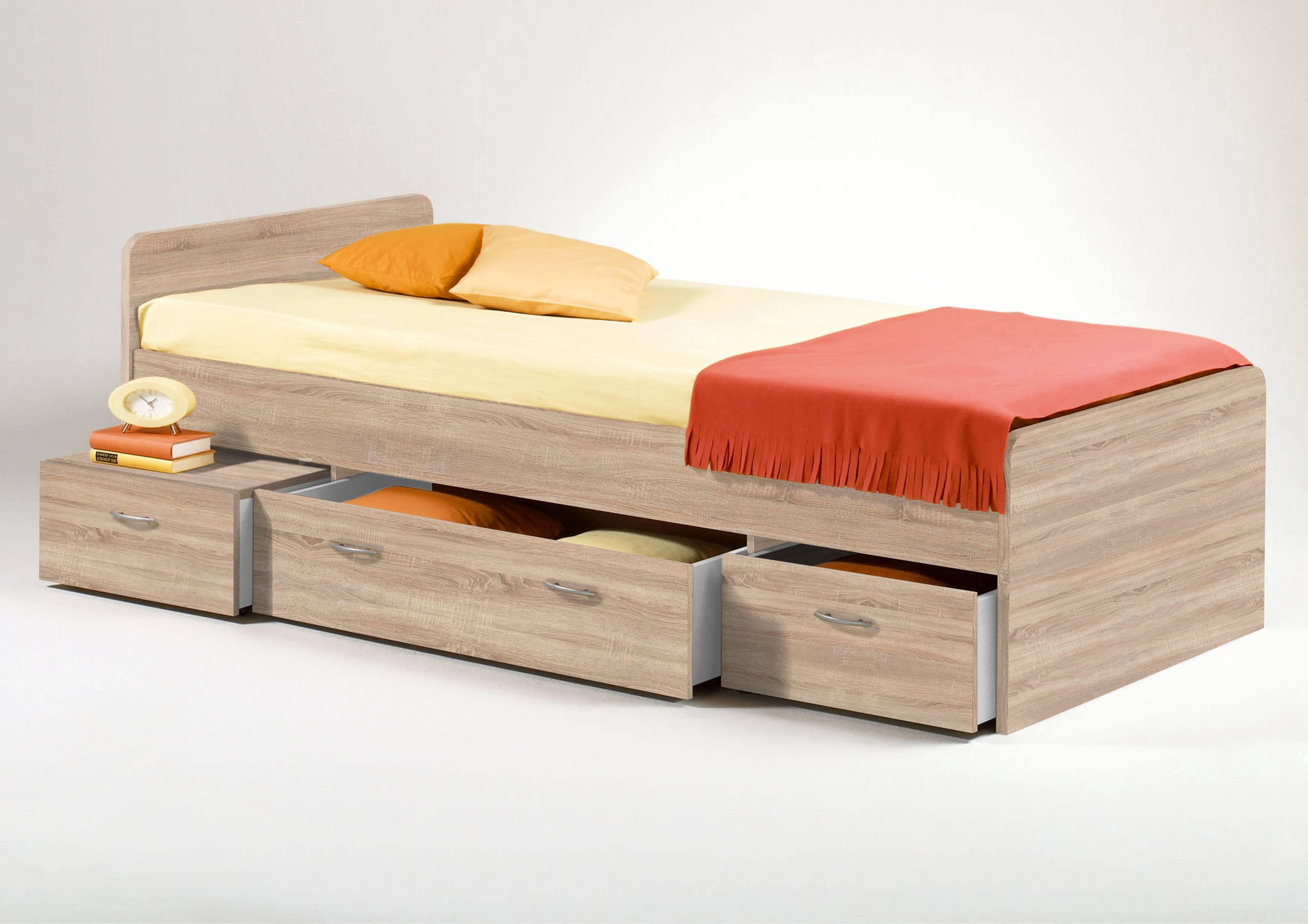 Lit avec rangement 90 x 200 cm BORO