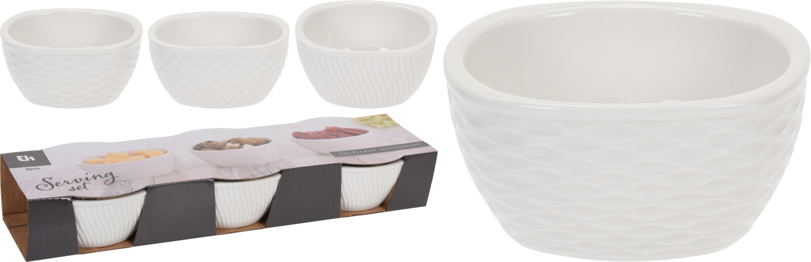 Lot de 3 coupelles  en porcelaine
