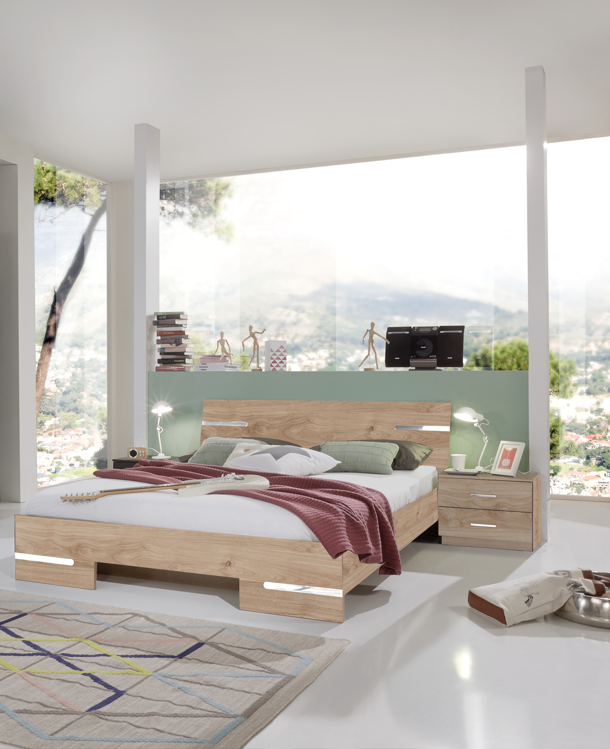 Lit avec chevets ANNA Lit avec chevets ANNA