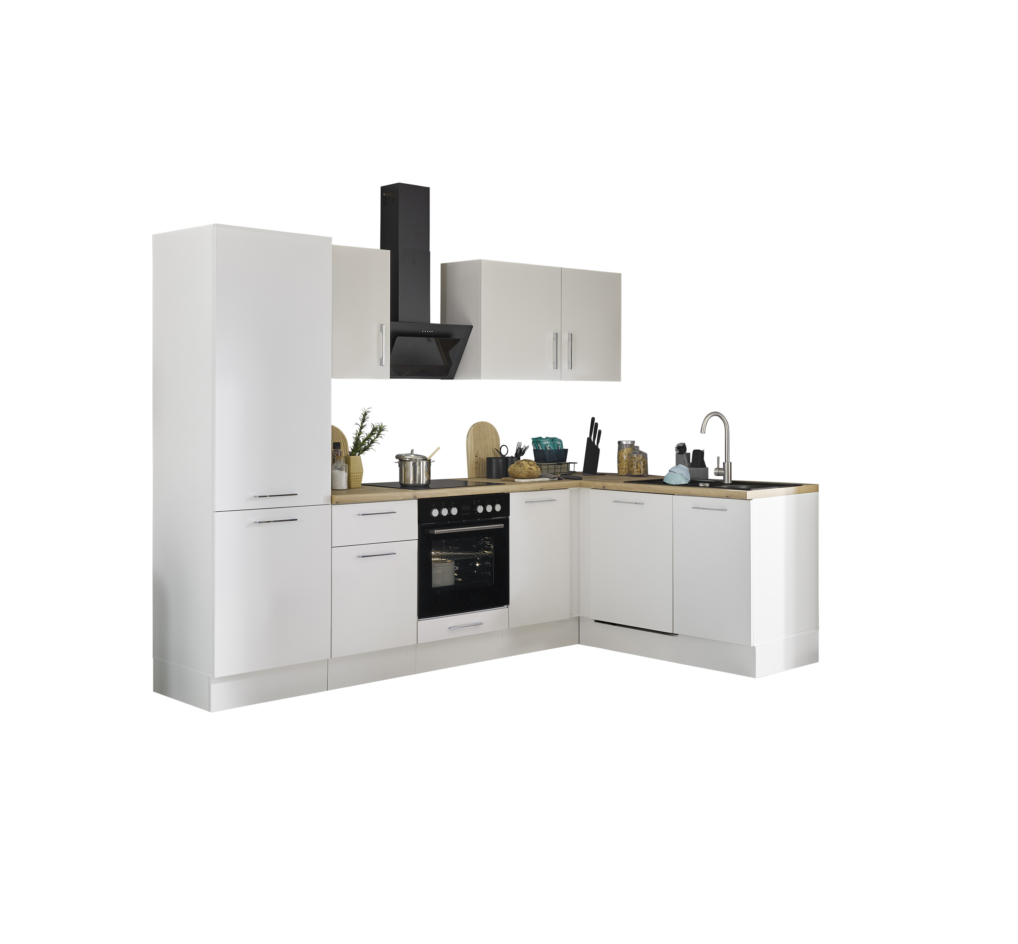 Bloc cuisine avec électroménager CORNWALL (cuisine d'angle-lave-vaisselle-réfrigérateur) II Bloc cuisine avec électroménager CORNWALL (cuisine d'angle-lave-vaisselle-réfrigérateur) II