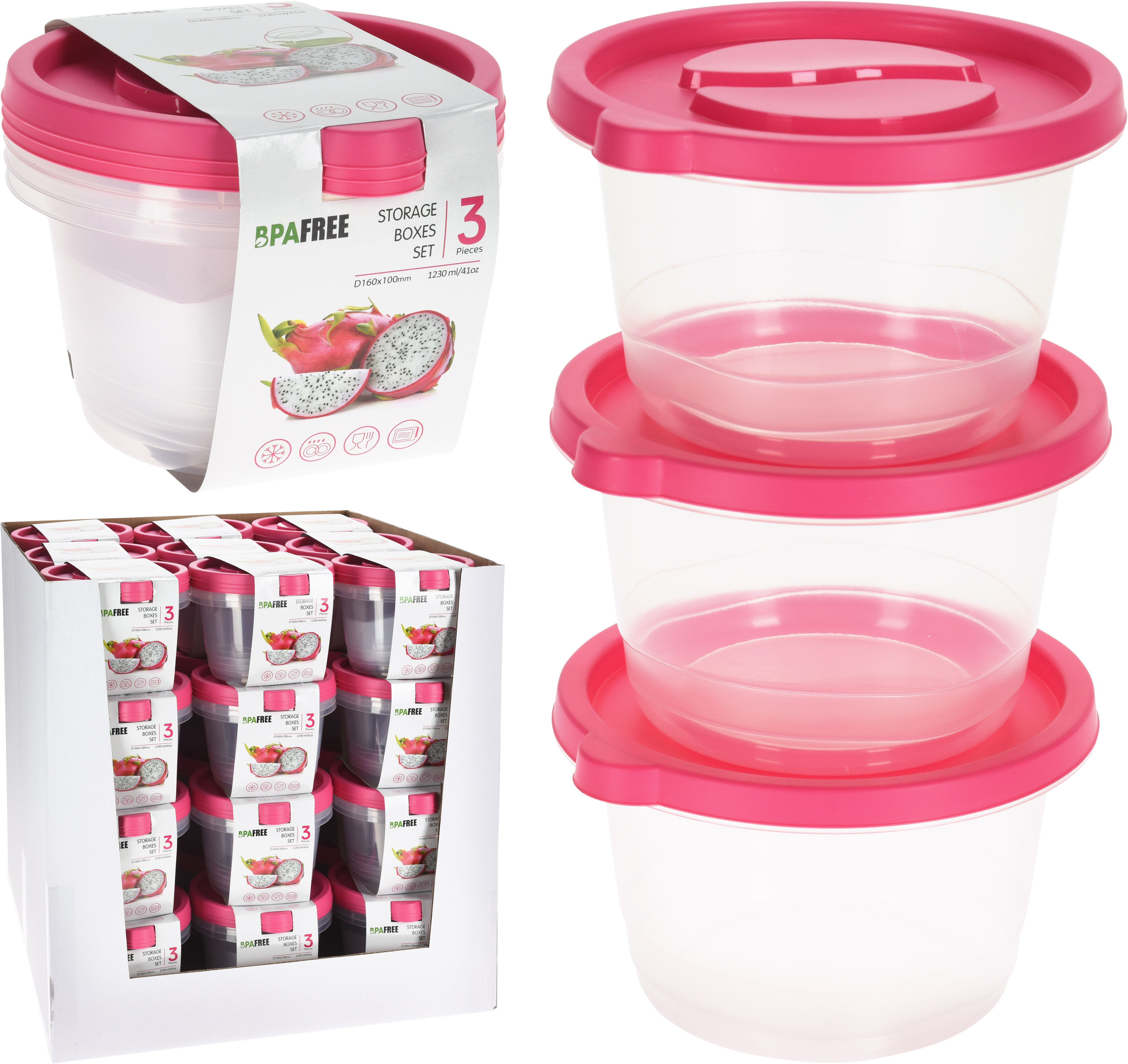 Boîtes alimentaires  par lot de 3