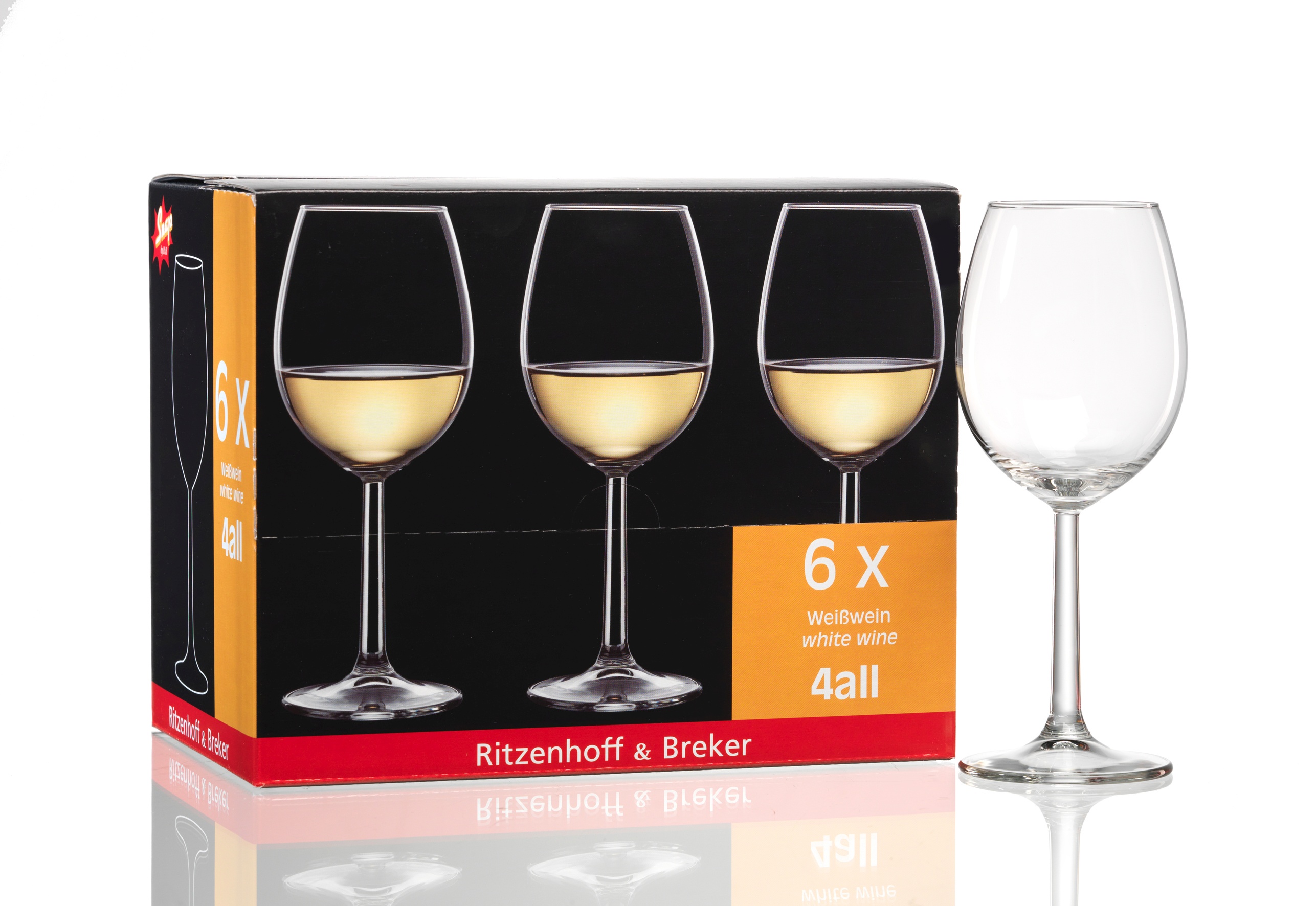 Verres à vin blanc par lot de 6
