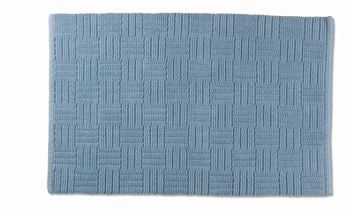 Tapis de bain bleu givré LEANA