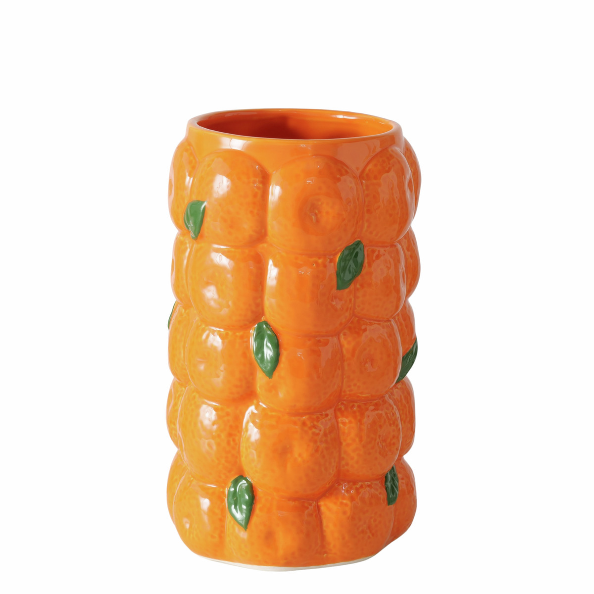 Vase aspect 3D ORANGE