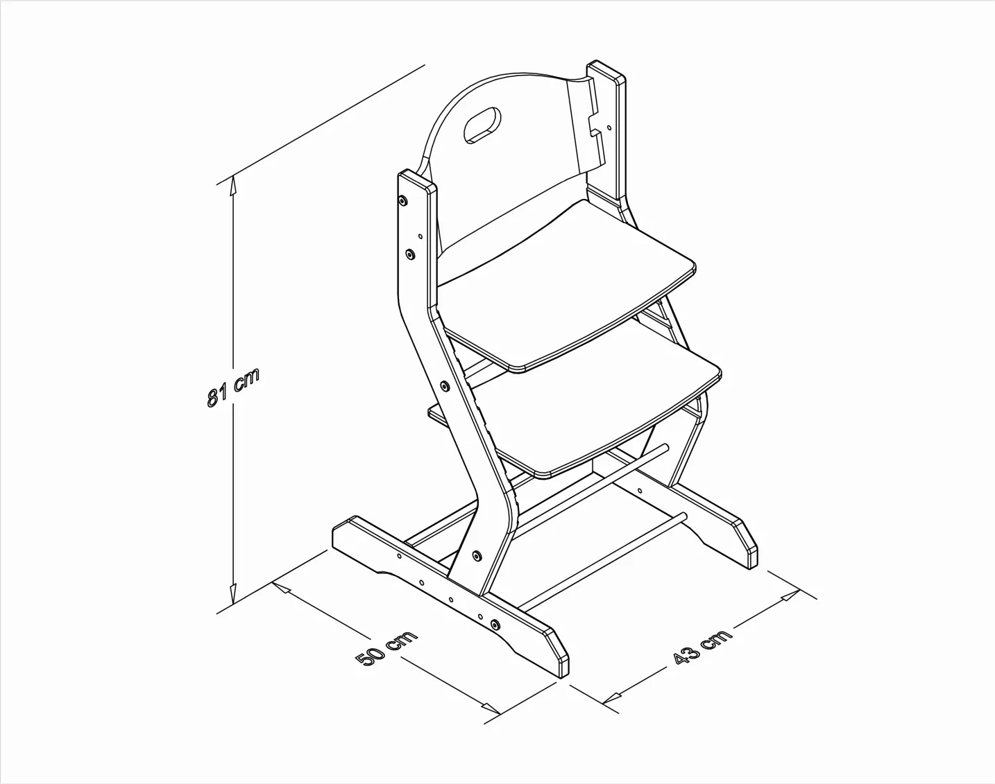 Chaise haute évolutive 100001/100003