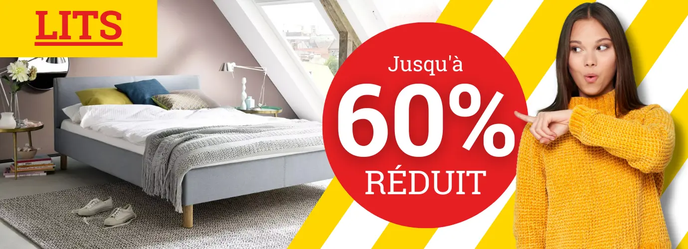 Lits jusqu'à 60% de réduction ! Économisez maintenant