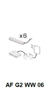 Eclairage de fond 6 pièces CATANIA CHAMBORD AF G2 WW 06