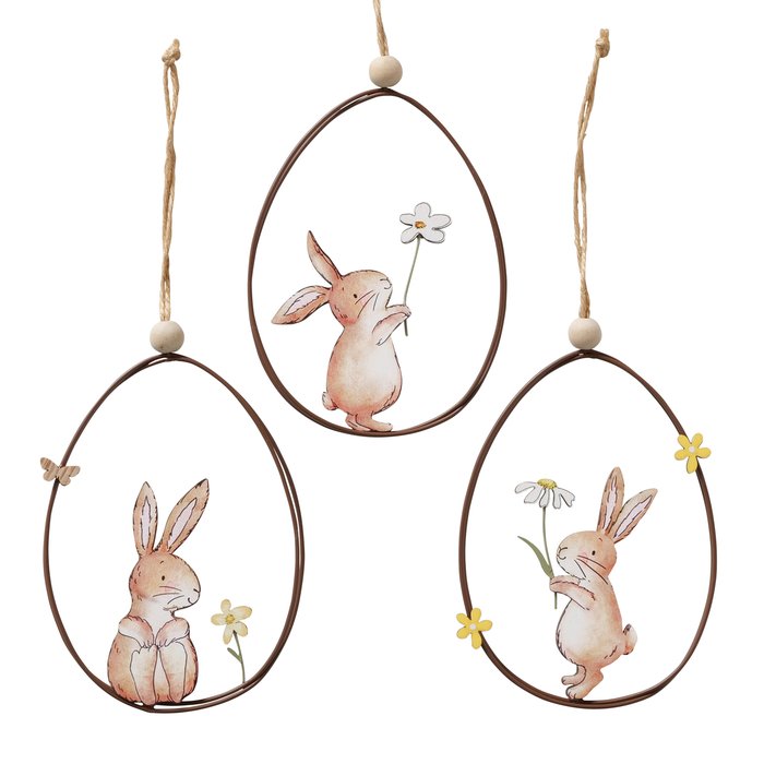 Décoration à suspendre lièvre dans œuf CHARMY