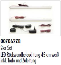 Lot de 2 éclairages LED pour fond de meuble CALI Lot de 2 éclairages LED pour fond de meuble CALI