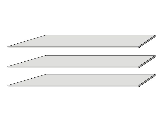 Lot de 3 tablettes amovibles WNND92 RONDINO Lot de 3 tablettes amovibles WNND92 RONDINO