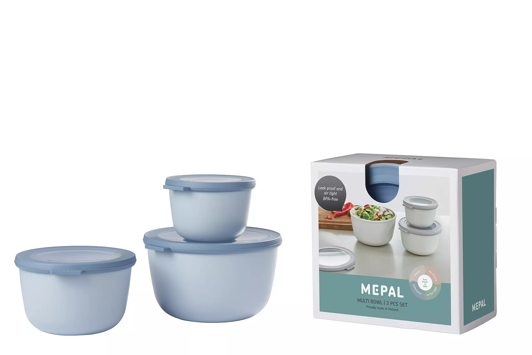 Lot de 3 boîtes alimentaires rondes CIRQULAv