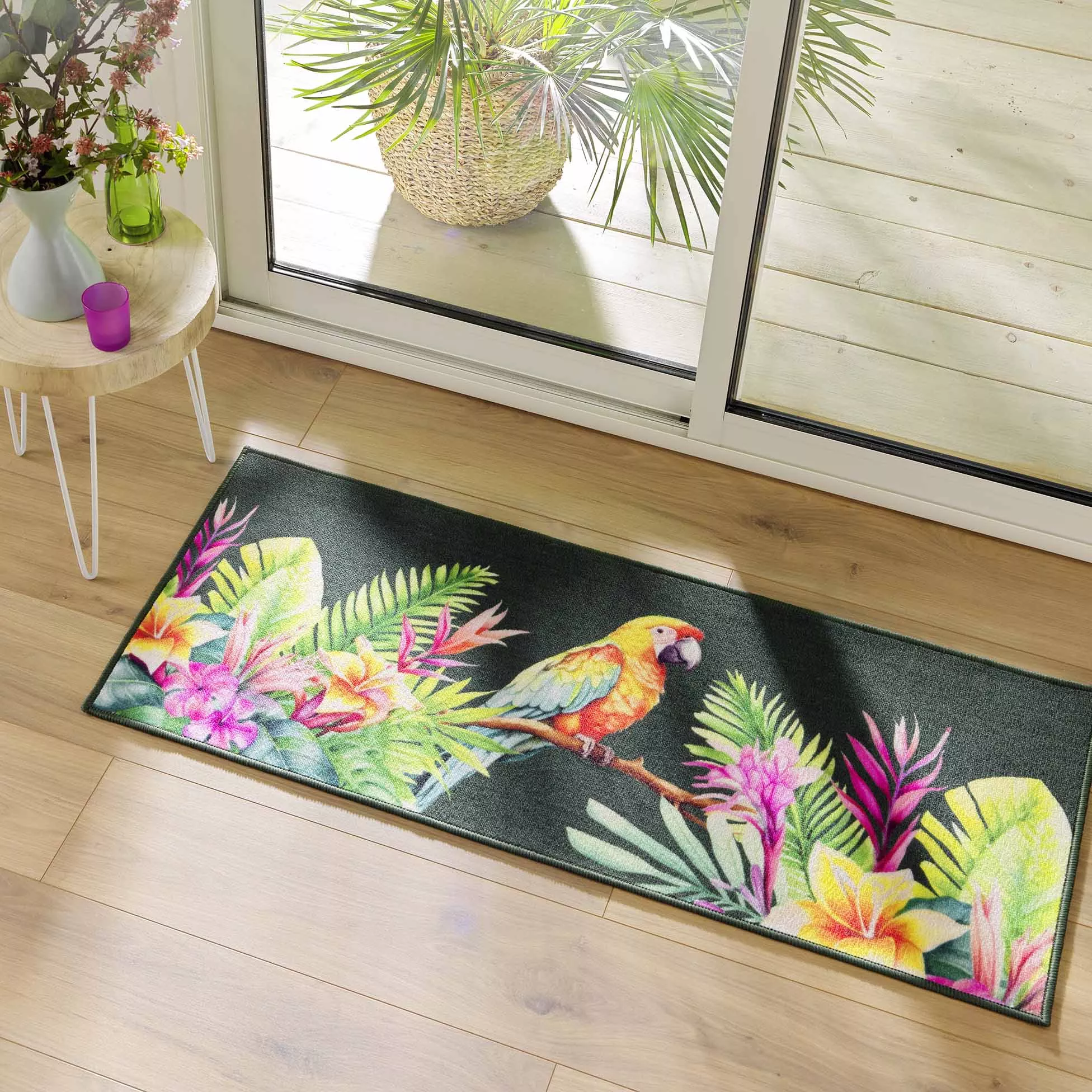 Tapis anti-salissures perroquet 50x120cm NOUMEA