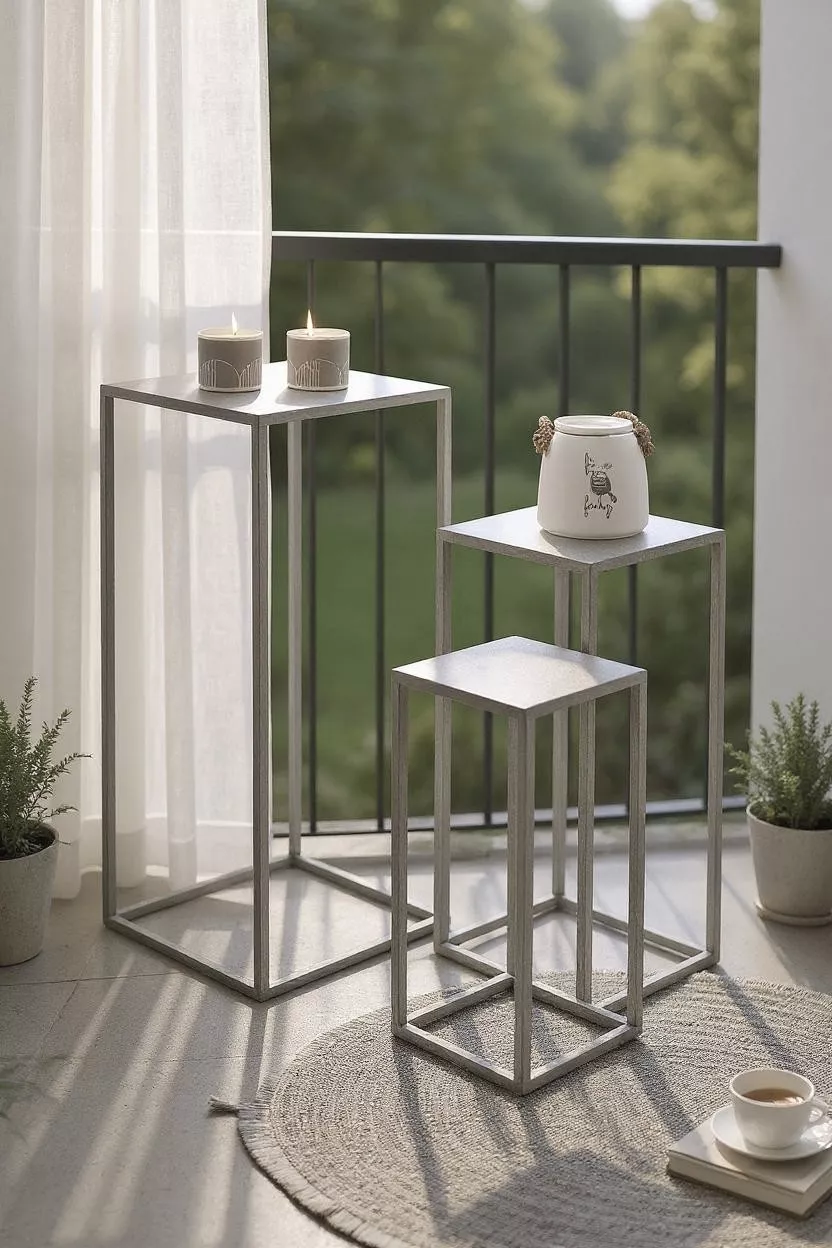 Lot de 3 sellettes porte-plantes VALLETTA 2