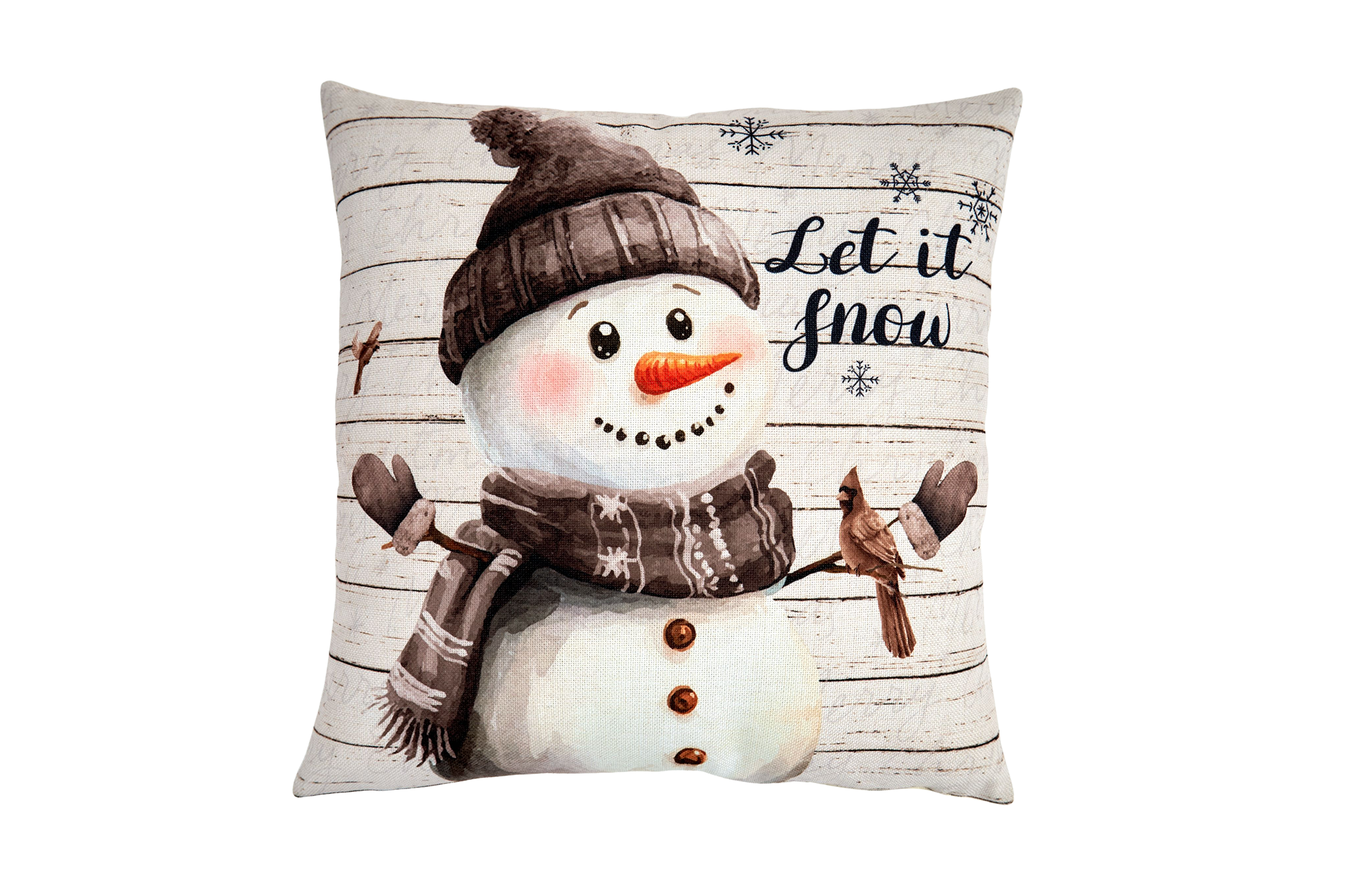 Housse de coussin bonhomme de neige Frosti