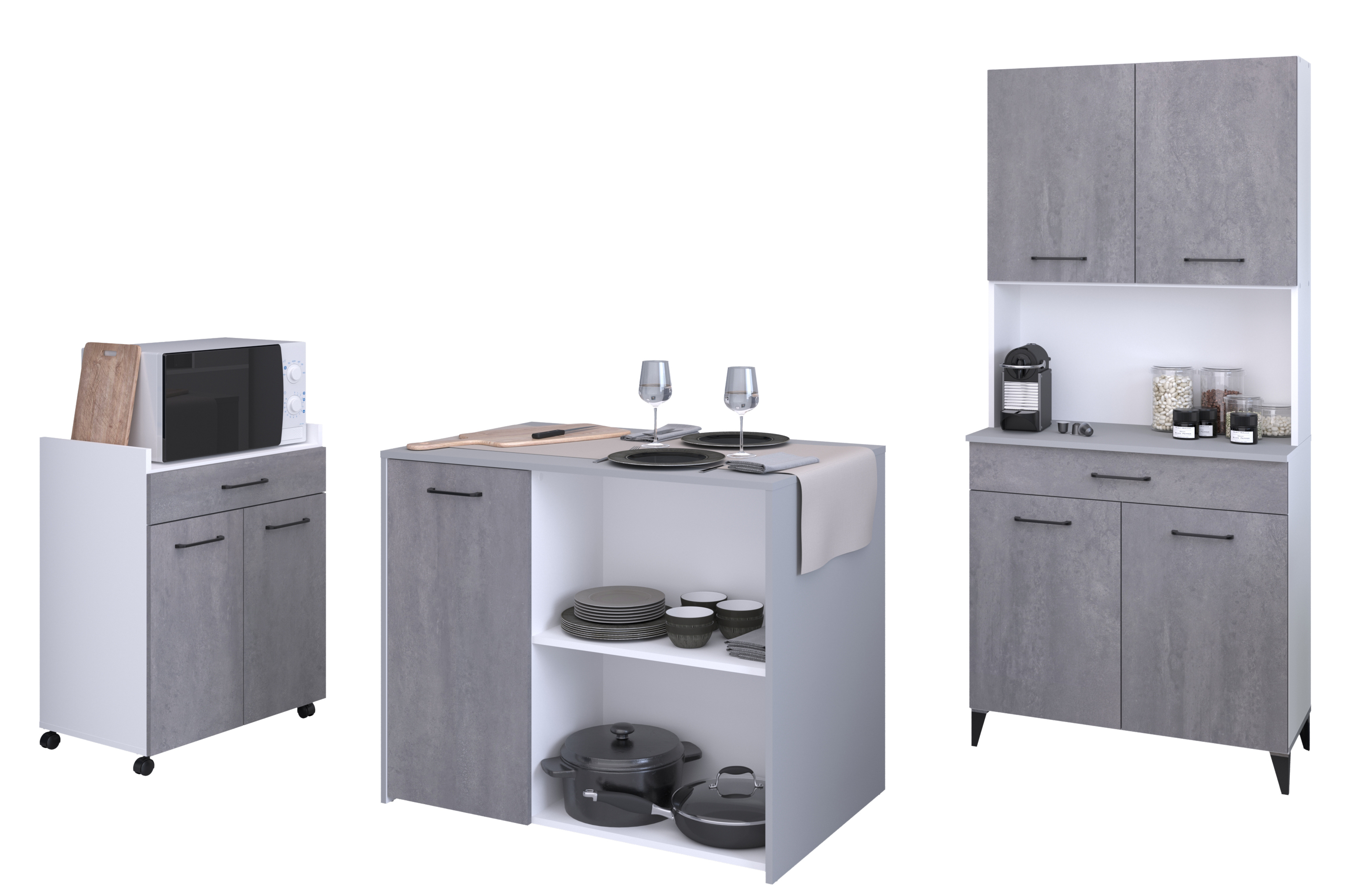 Ensemble avec buffet de cuisine MEMPHIS 5 Ensemble avec buffet de cuisine MEMPHIS 5