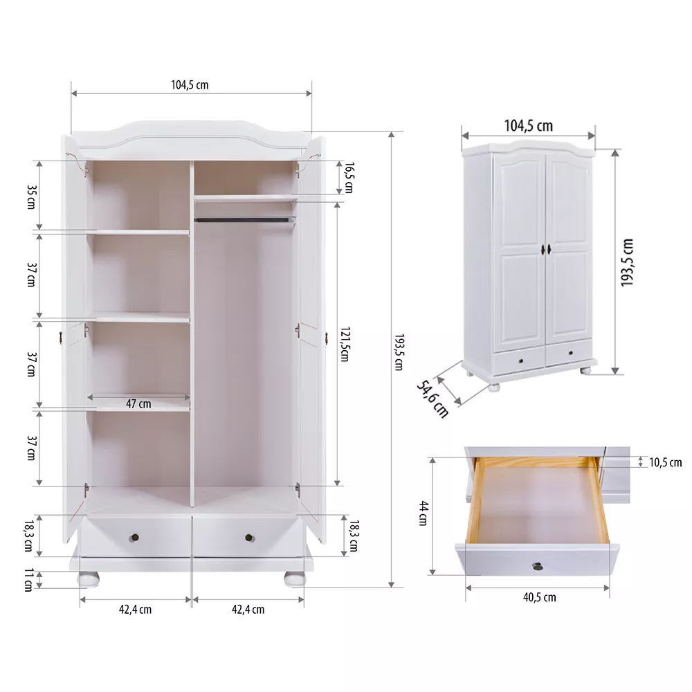 Armoire à vêtements REUTTE