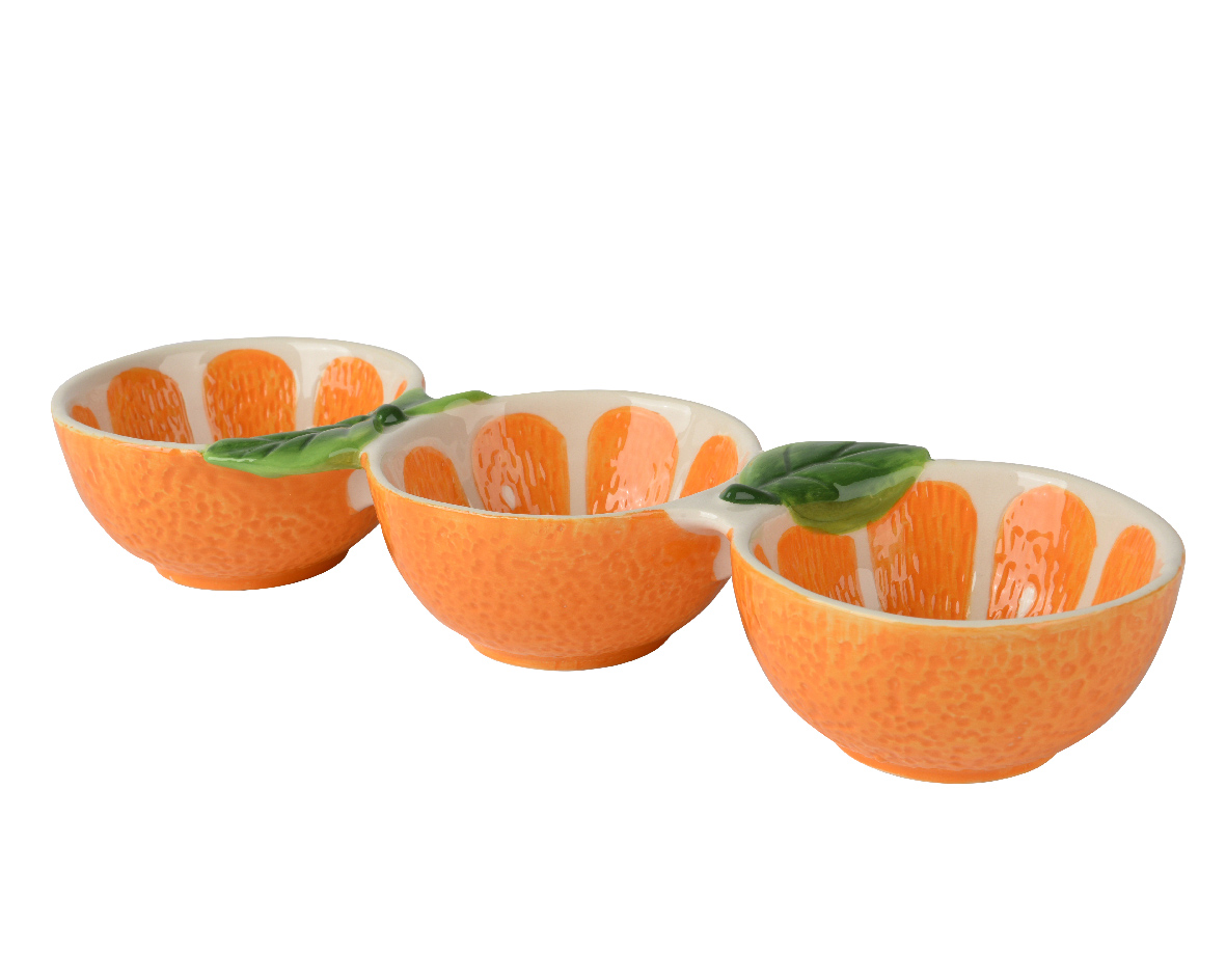 Lot de 3 ramequins oranges SUMMER
