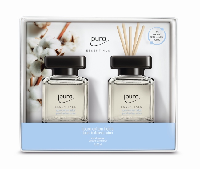 Lot de diffuseurs de parfum Ipuro COTTON FIELDS 2X50ML