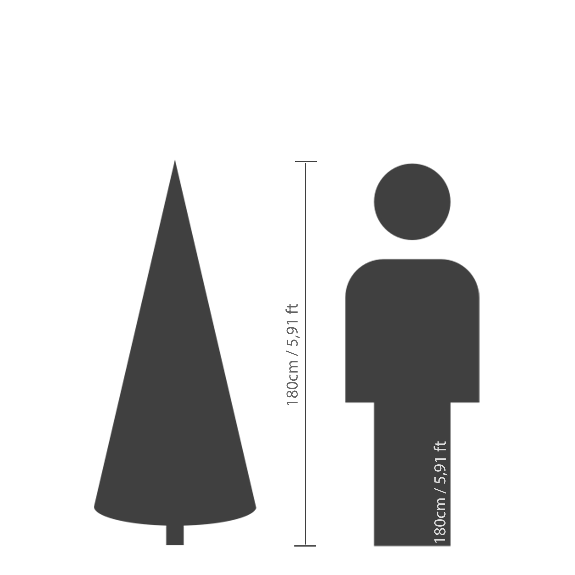 Sapin 180cm avec guirlande LED PENCIL KIEFER