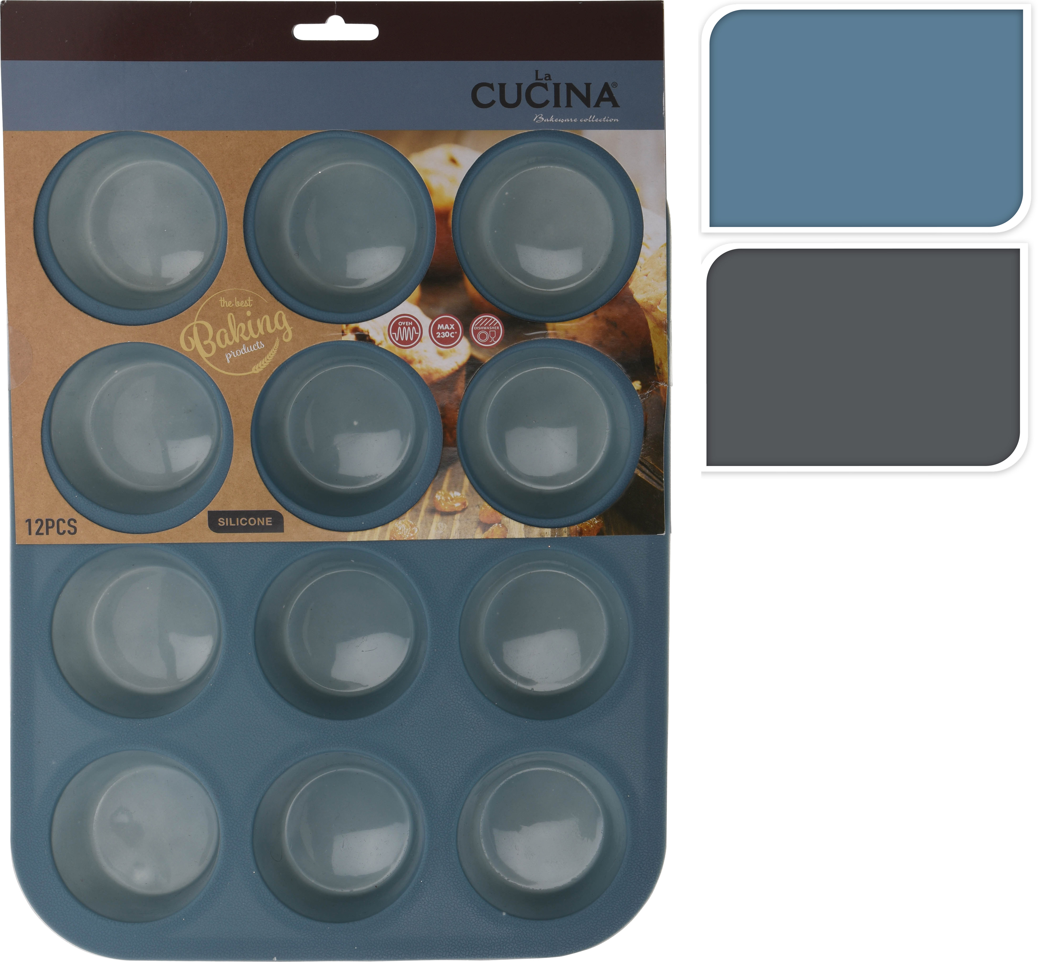 Moule à muffins en silicone