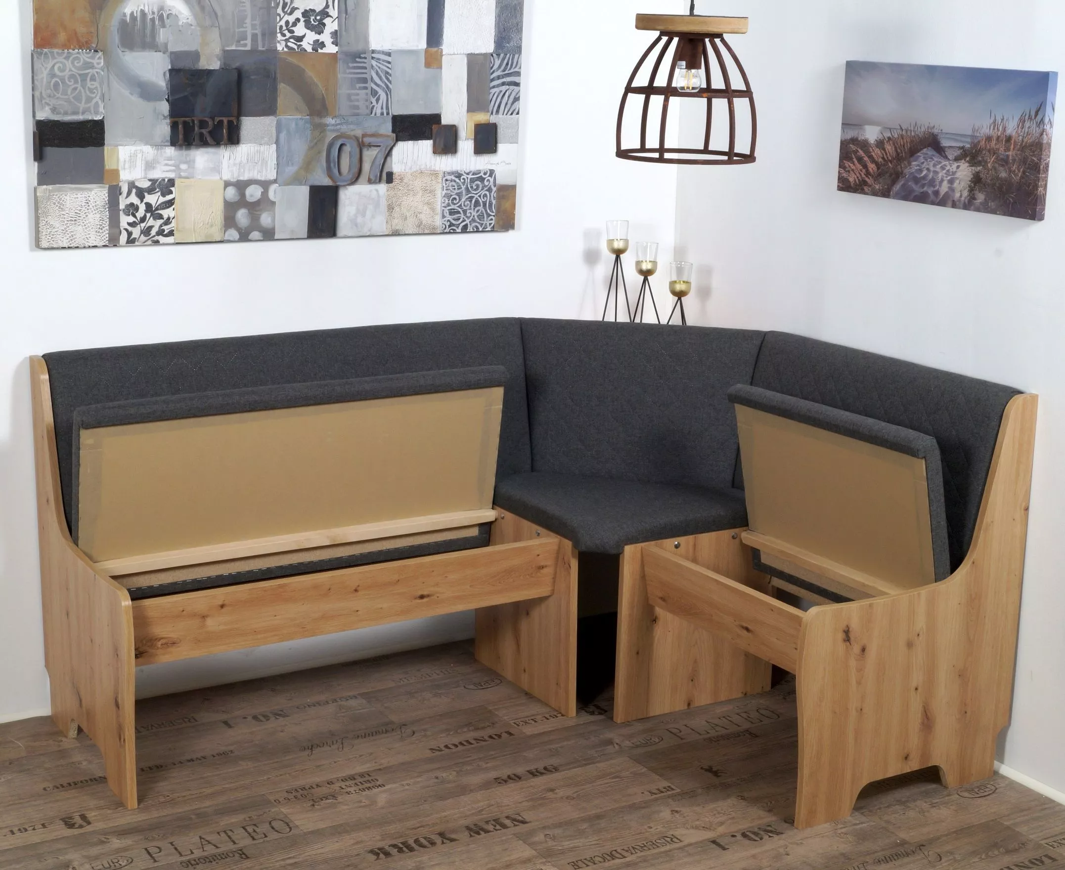 Coin repas avec banquette d'angle 4 éléments BREMEN