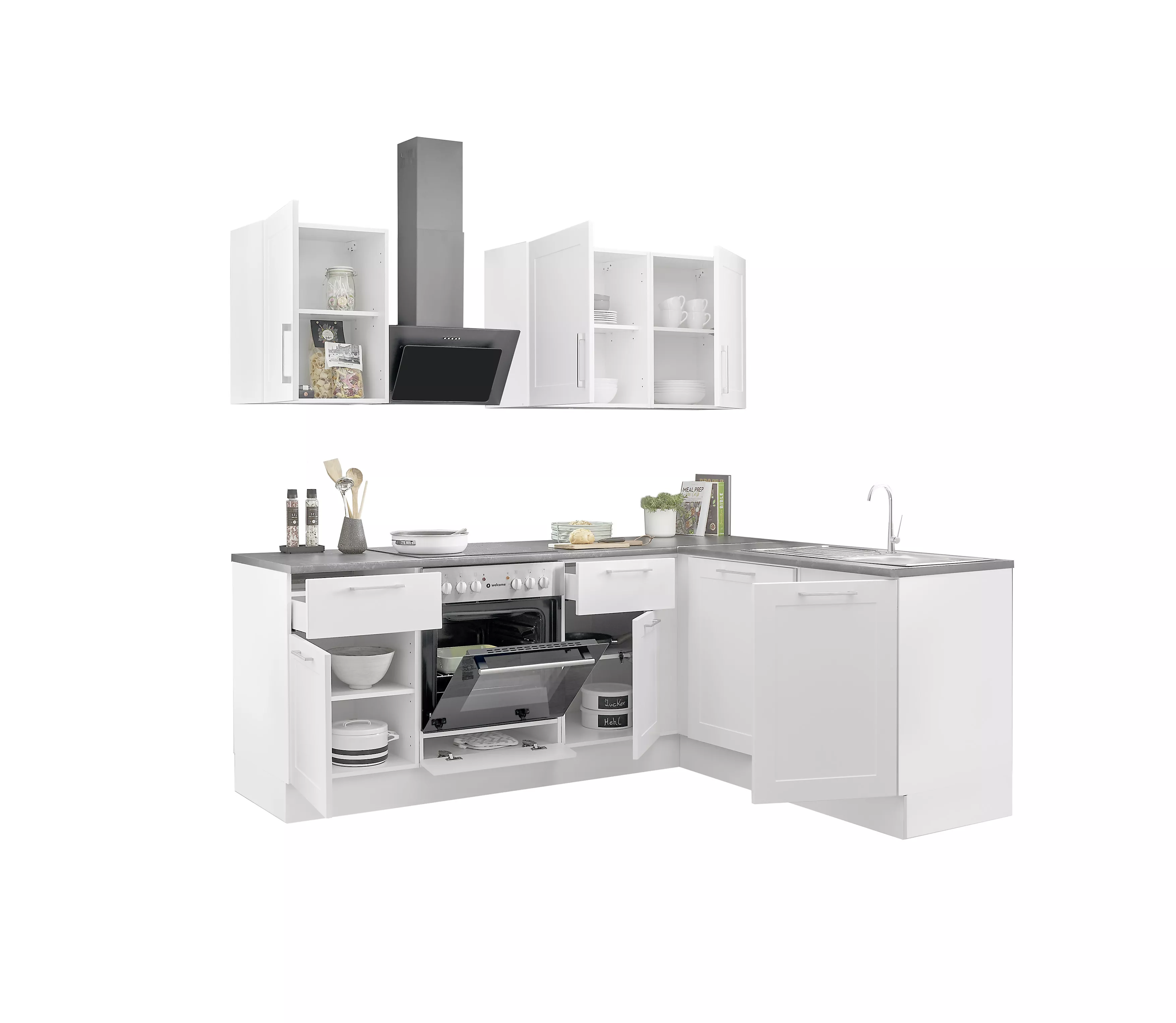 Bloc cuisine avec électroménager HASTINGS (cuisine d'angle) I